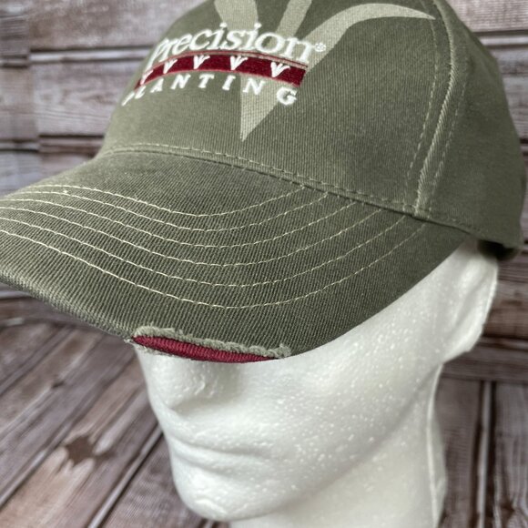 PRECISION PLANTING Farm Ag Men's OS Gray Strapback Embroidered Cap Hat NWOT NEW - Picture 2 of 7